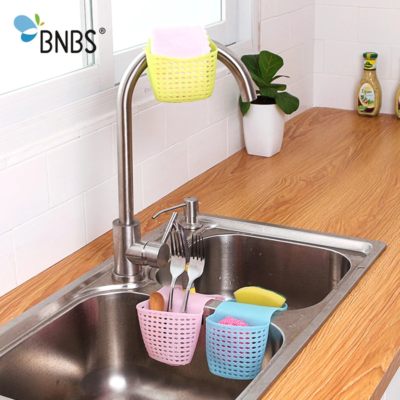 BNBS Kitchen Sponge Drain Holder Wheat Fiber Sponge Storage Rack Basket Wash Cloth Or Bathroom Soap Shelf Organizer Accessories