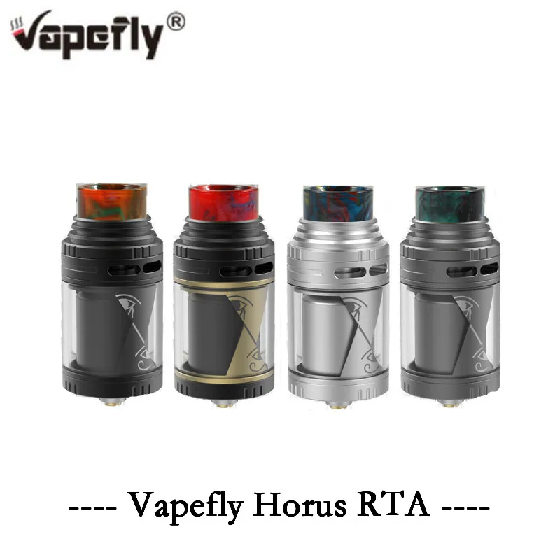 2018 newest electronic cigarette atomizer RTA tank Vapefly Horus RTA 25mm 4ML capacity RTA with 24K Gold plated Pin resin drip 