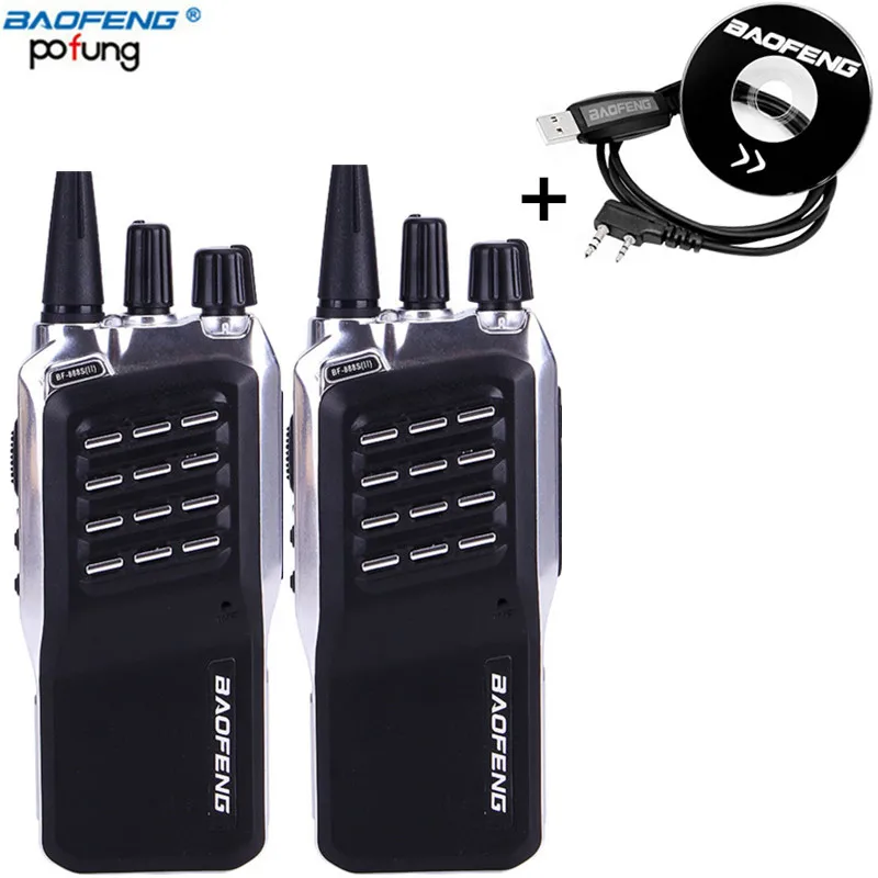 

2PCS Baofeng BF-888S(II) Communicator Upgrade of BF-888S 400-470MHz Mini Walkie Talkie+USB Programming Cable
