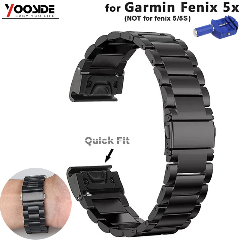 fenix 5x strap size