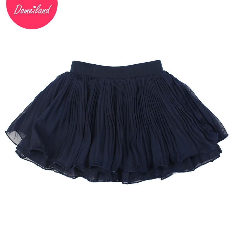 2017 Fashion Summer brand domeiland Kids Clothing Girls Tutu Skirts Chiffon Bow Children party layer pleated