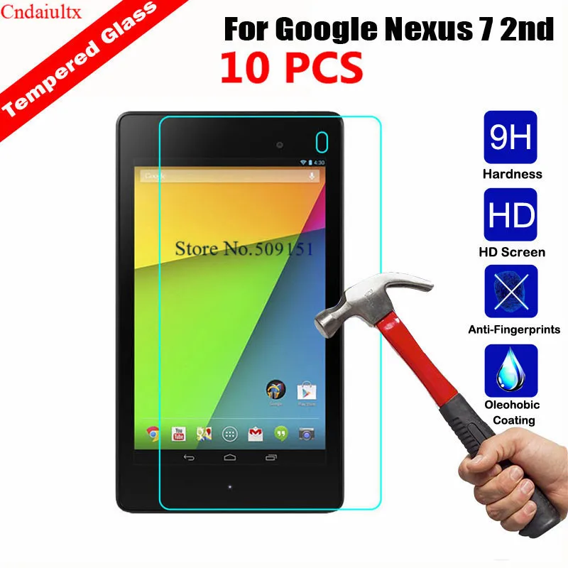 

10 PCS For Google Nexus 7 2013 Tempered Glass Screen Protector 9h Protective Film For Asus Razor Me571K Me571KL 2013 Nexus 7 2nd