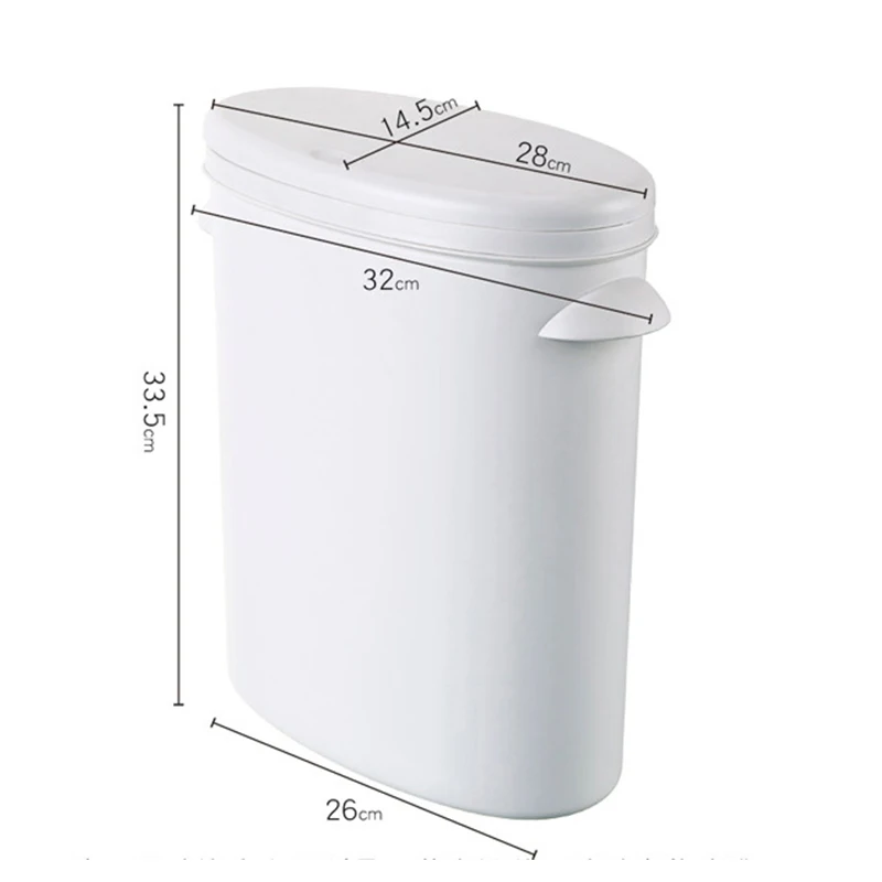 Мусорное ведро прессования WC ванная комната мусорное ведро мусорные баки классификация может установить ванная комната ведро для мусора диспенсер дропшиппинг - Цвет: white