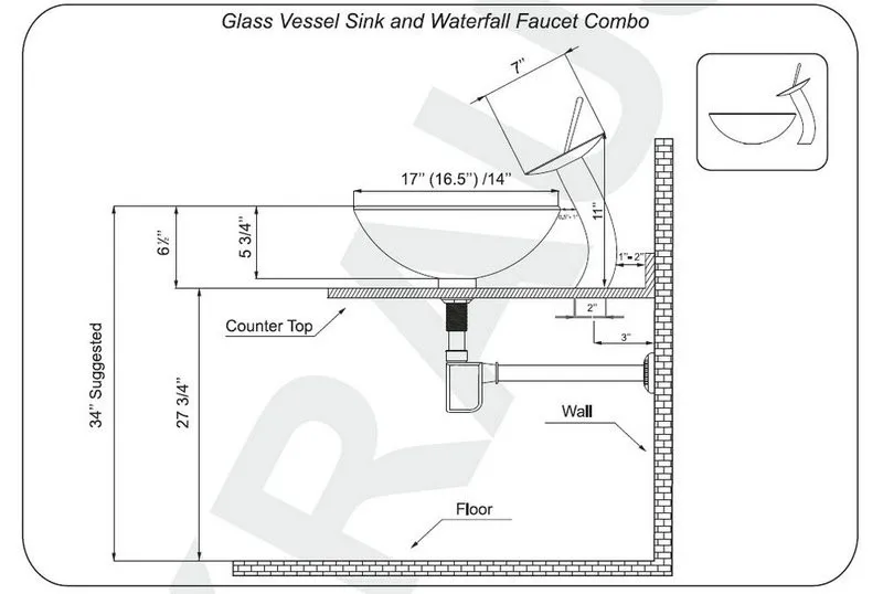 Yanksmart, для ванной комнаты Счетчик сверху ручная роспись закаленный стеклянный умывальник водопроводный кран водопад квадратный Золотой набор для ванной кран смеситель кран