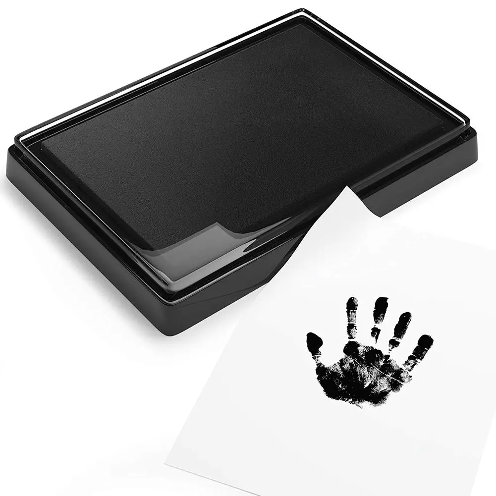 Baby Hand And Foot Ink Ink Hand And Foot Print Oil Souvenir Children Newborn Hundred Days Gift Security Ink Safe Non-Toxic - Цвет: Black