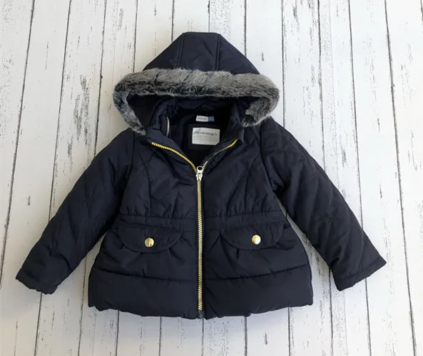 

Girls' thick warm hooded jacket kid's jacket