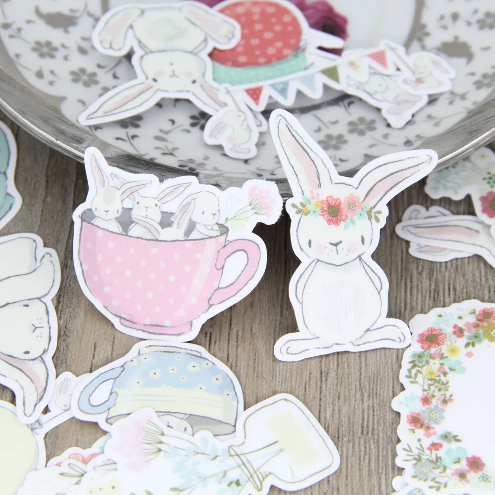 30cs Cute Rabbit Cup Bunny Cups Balloon Planner Deco Scrapbooking