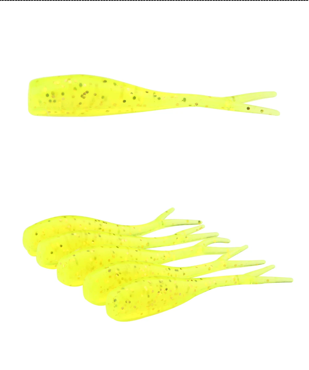 Hot Fishing Takcle 12PCS Lures Soft Bait Grub Worms Fishing Lure Artificial Lures With Split Tail Design Mimics Injured Baitfish  (7)