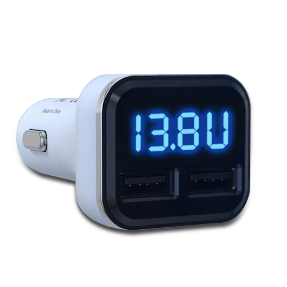 شاحن سيارة شاشة LED مزدوج USB 12 فولت-24 فولت الناتج DC 5 فولت/4.8A امدادات الطاقة ل أبل ايفون 5/6/7 زائد سامسونج HTC Xiaomi Redmi