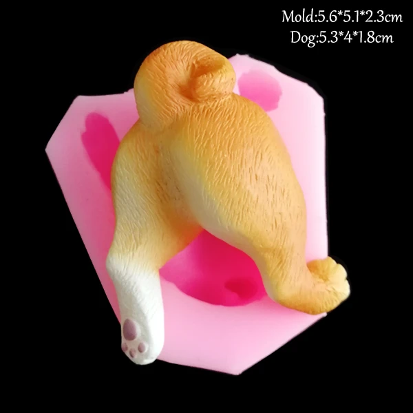 NEW Dogs Silicone Soap Mold Fondant Mould Cake Decorating Tool Cat Butt Corgi Bulldog Chocolate Gumpaste Sugarcraft Mold C339