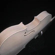 Хороший вспыленный цельный клен назад нелакированная скрипка 4/4 Полный Размер Ель Топ WH0505