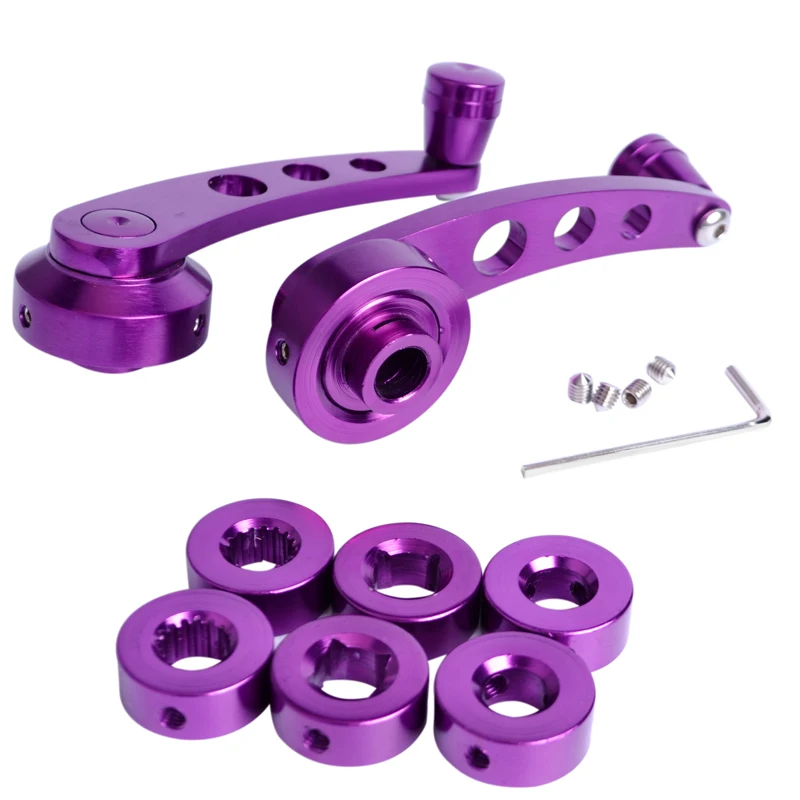 

Universal 2 Pieces Aluminum Colorful Replacement Vehicle Auto Truck Car Window Handle Winder Crank Riser Kit Red/Purple/Blue