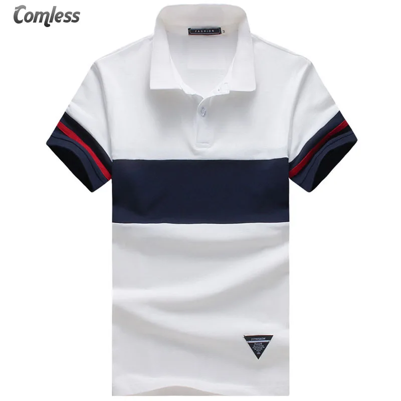 2017 New Brand Clothing Mens Polo Shirt For Men Patchwork Polos Cotton