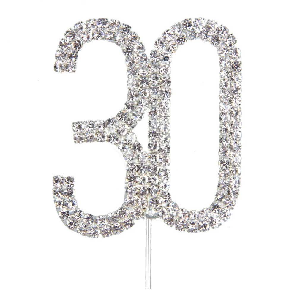 

Durable Sweetness Bling Diamond Double number / number Torte Cake Decor for Birthday Anniversary Wedding(30)