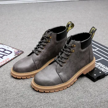 

Mens Boots Autumn Leather Brand Comfortable Leather Rubber Men Boots #MXZ811826