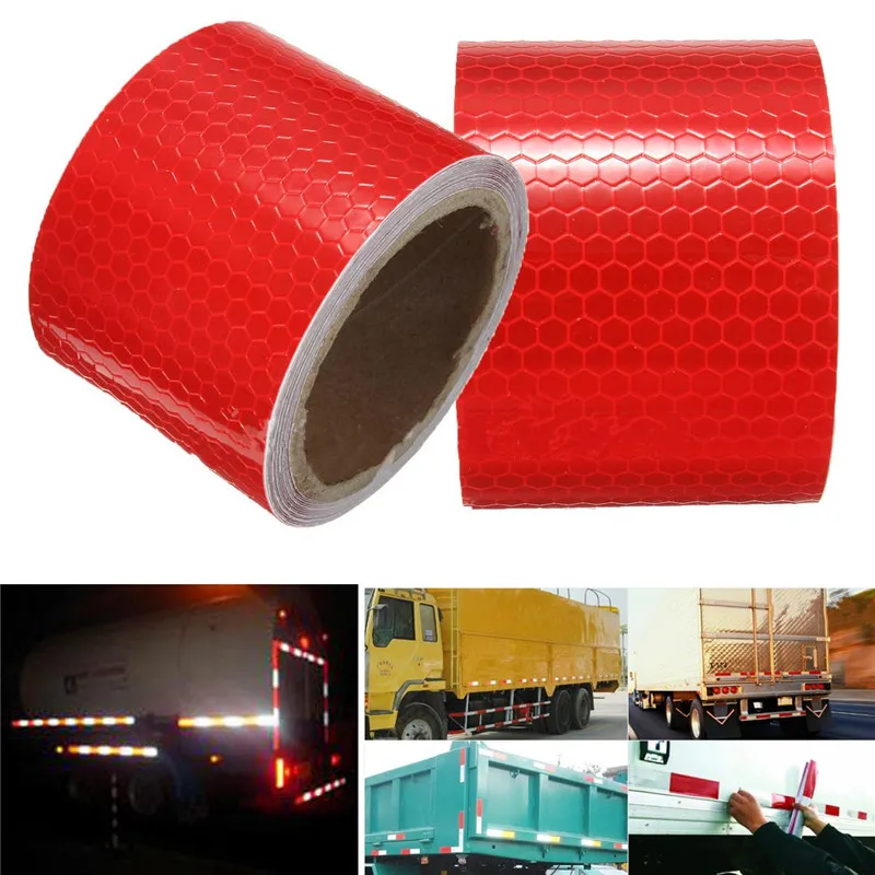 

New 2"X10' 3 Meters Red Reflective Safety Warning Conspicuity Tape Film Sticker For Motorcycle Tricycles High Quality