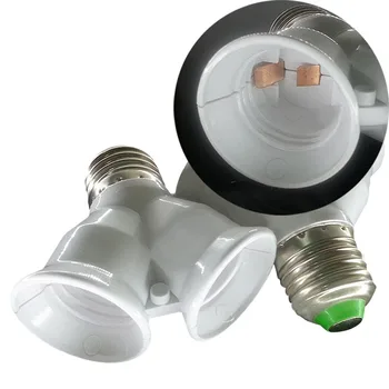 

E27 to 2xE27 LED Halogen Light Base Lamp Bulb Adapter Converter Socket UYT Shop