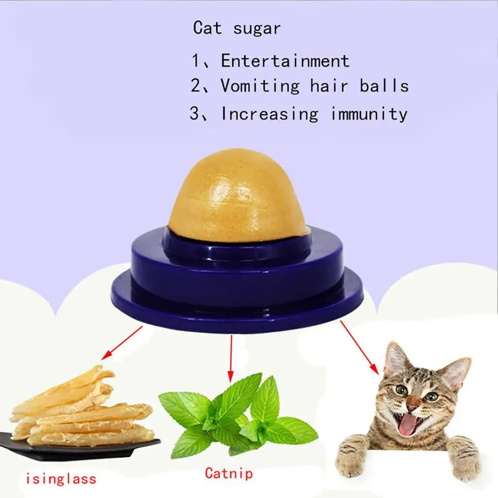 

Healthy Cat Snacks Catnip Candy Licking Solid Nutrition Gel Energy Ball for Cats Kittens Increase Drinking Water Help Digestion