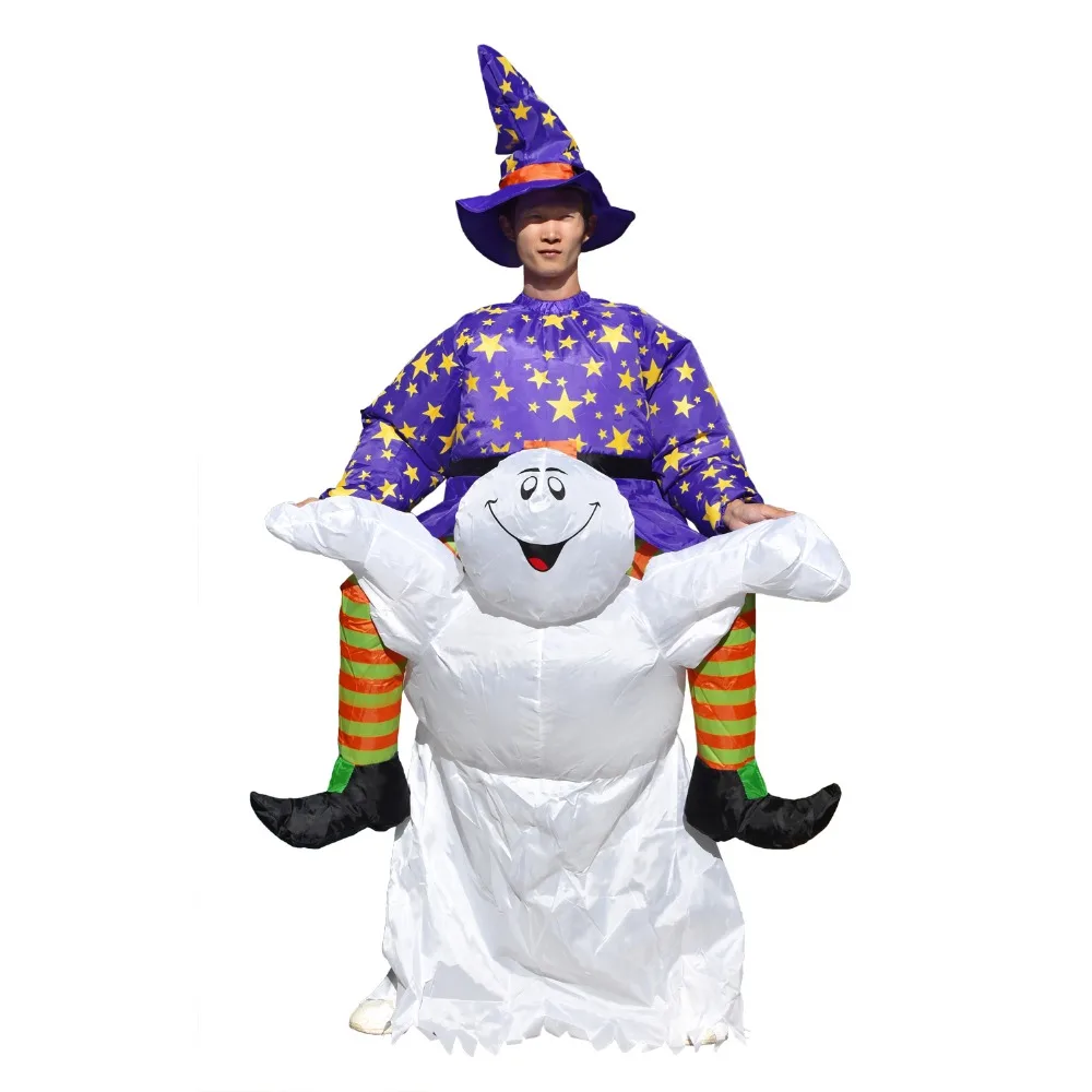 JYZCOS Inflatable Grim Reaper Costume Horror Cosplay Purim Halloween Costumes Women Men Kids Party Fancy Dress