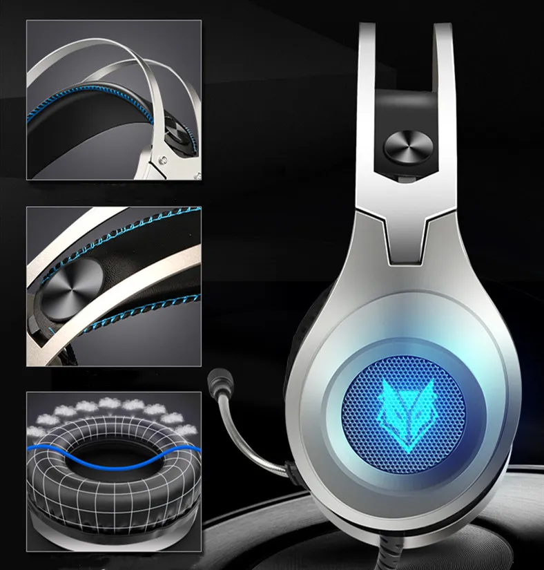 Gaming fone de ouvido com fio computador