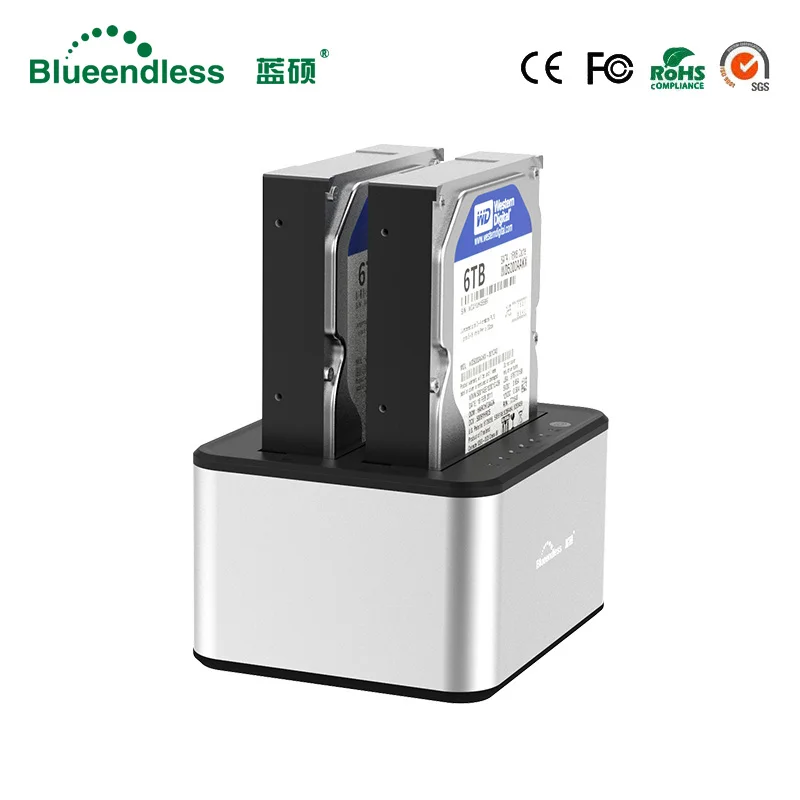 Алюминиевый жесткий диск Внешний чехол 6 ТБ Hdd Box 2 5/3 5 USB 3 0 док станция Sata к Usb Dock