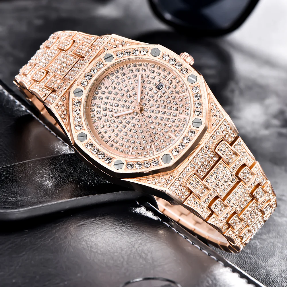 ap design hot fashion mens watches ice out bling diamond quartz watch for men 2019 drop shipping (6)