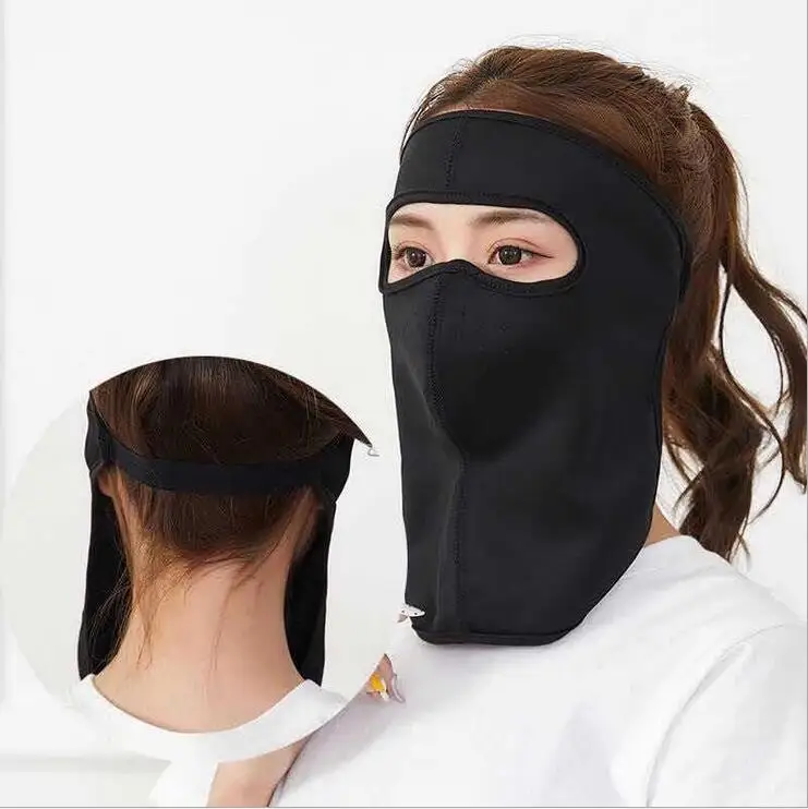 Новый тонкий дышащий ледяной шелк Солнцезащитная маска с длинным горлом УФ-защита наружная пляжная маска для лица