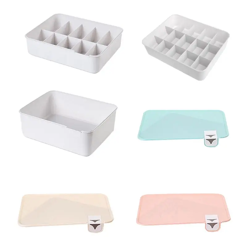 

Closet Drawer Divider Underwear Organizer Container Storage Box With Cover For Bras Panties Socks Ties organizer