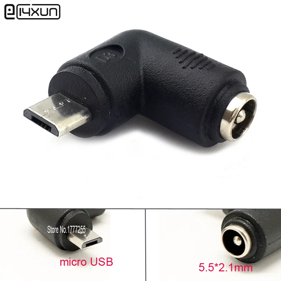 EClyxun 1 шт. 5 5x2 мм разъем Micro USB контактов 90 градусов адаптер питания постоянного