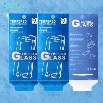 

100 Empty Screen Protector Retail Package Paper Boxes Display Packaging for Premium Tempered Glass 9H 2.5D For iPhone 5 6 7 Plus