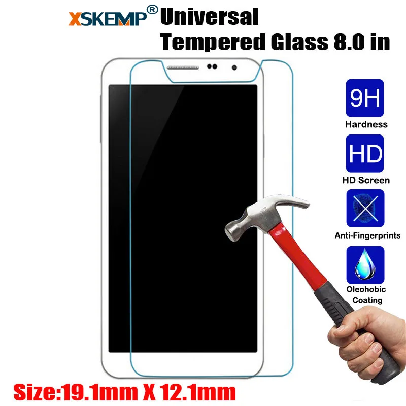 XSKEMP 9H Hardness Real Tempered Glass Screen Protector Universal For