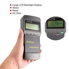 SC8108 Многофункциональный сетевой тестер Портативный LAN Телефон измеритель кабеля& тестер для проверки витой пары, телефонной проводки, ЖК-дисплей Дисплей 5E 6E RJ45