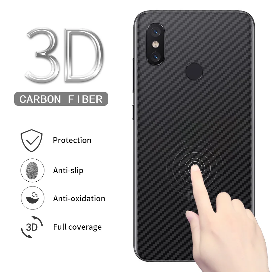 

Jappinen 5Pcs/lot Soft Back Cover Screen Protector for Xiaomi Mi 8 SE Lite Pro 6 PocoPhone F1 A2 A1 3D Carbon Fiber Protective