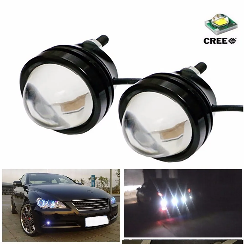 Leadtops супер яркий автомобиль Алюминий LED Devil Eyes Light+ глаза ангела объектив с линзой DRL Противотуманные огни Водонепроницаемый DC12V de