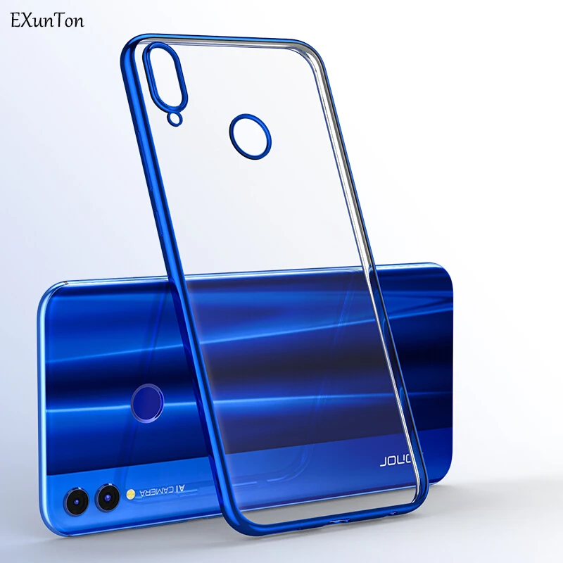 

EXUNTON Shockproof Plating Soft Back TPU Silicon Case For Huawei Honor 8X 8C Honor8X Honor8C Colorful Case Cover New Hight Stye