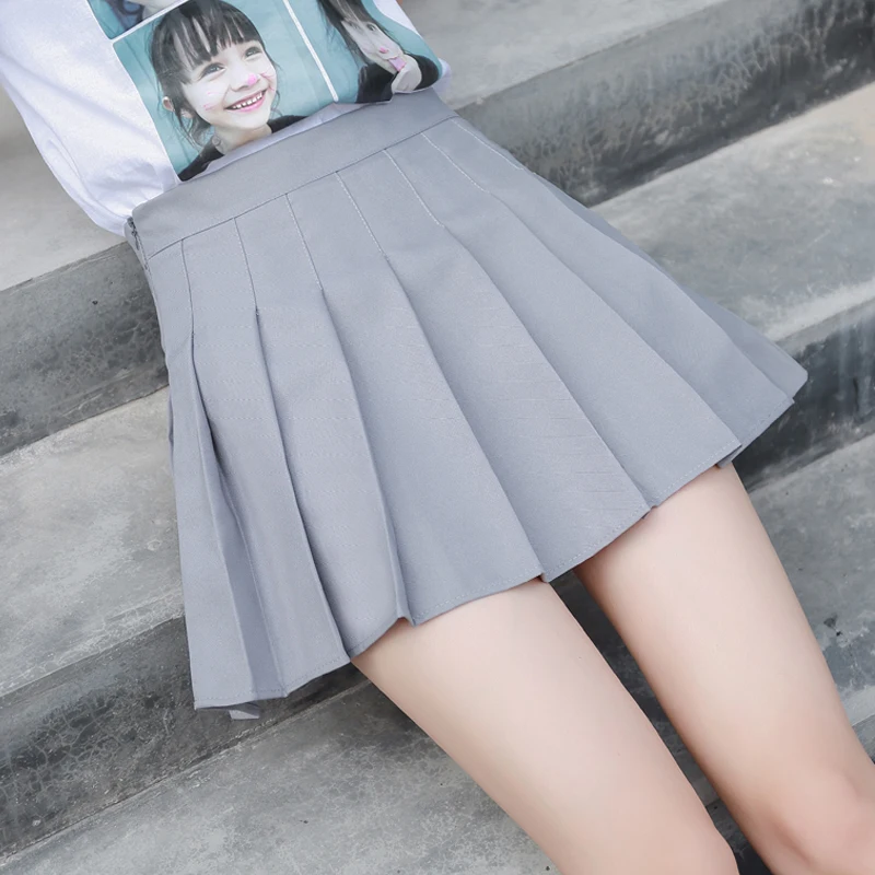 

Plaid High Waist A-Line Women Skirt Sexy Pleated Skirt Elastic Waist Sweet Girls Dance Skirt Lady School Uniform Plus size 2XL