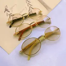 2017 Retro Carter Sunglasses Men Cool Round Sun Glasses Brand Designer Glasses Buffalo Horn Glasses Oculos De Sol Shades