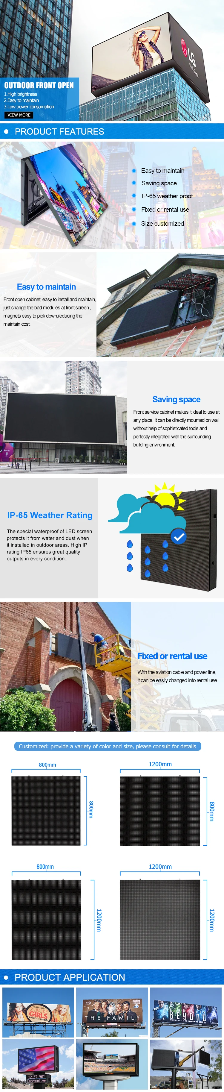 features of front open