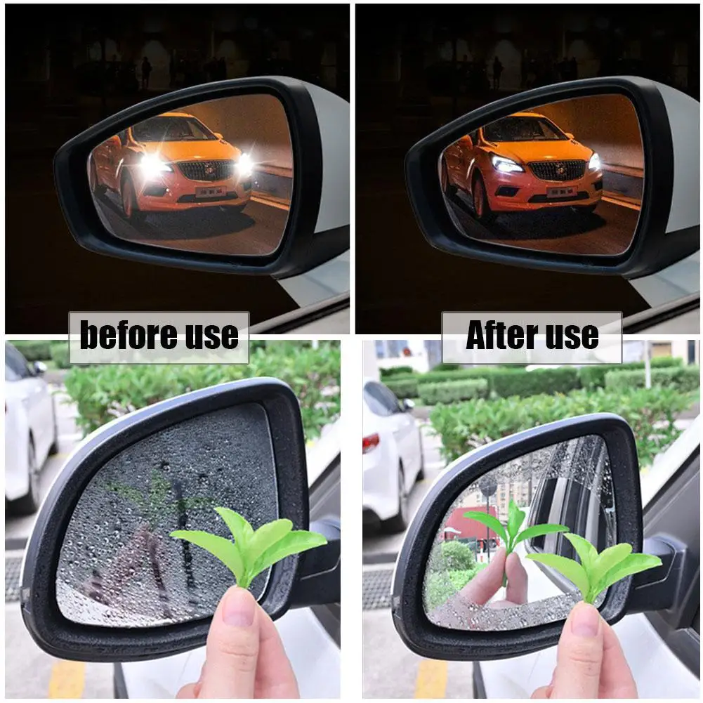 2PCS Car Stickers on Cars Side Window Protective Film Anti Fog Waterproof Anti Glare Membrane Car Sticker and Decals for The Car