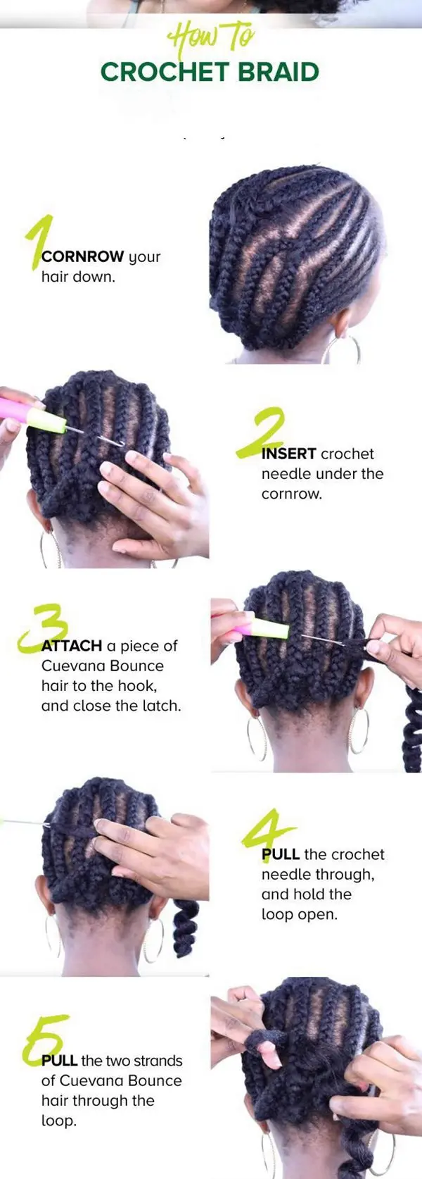 How to apply crochet hair