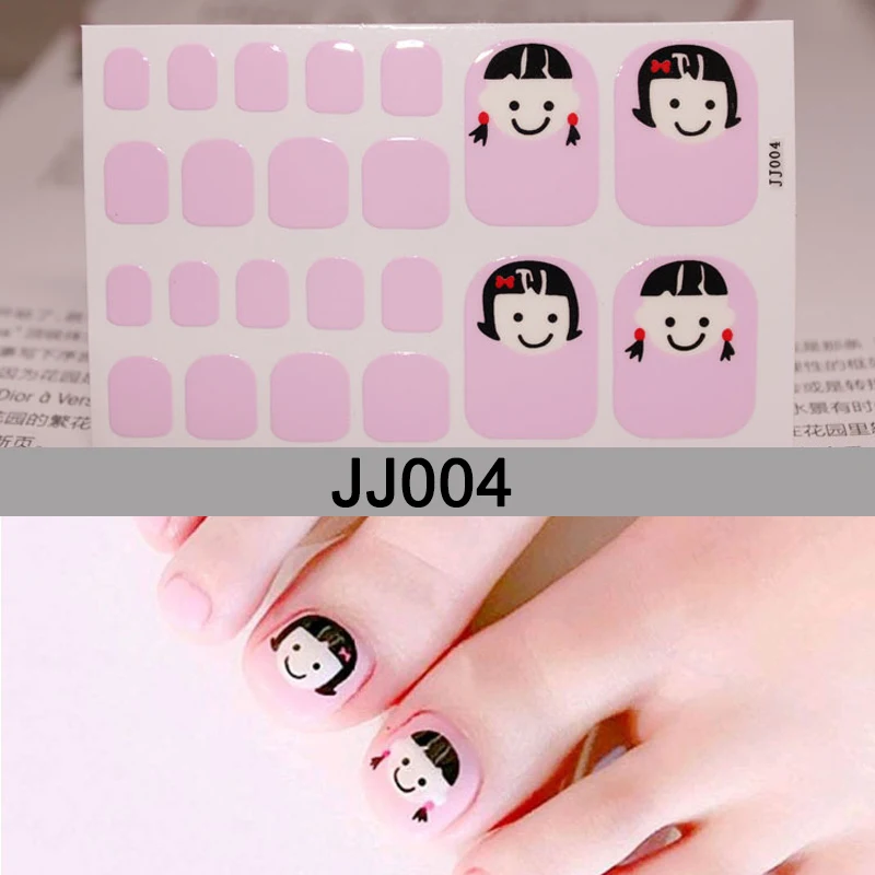

22 Pcs/Sheet Water-proof Full Toe Nail Stickers 3D DIY Nail Art Decoration @ME88