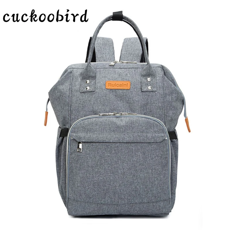 

OXford Women Backpack High Quality Multi-Functional Mochila Preppy Style Mami Unique Design Gray Backpack Zipper Female Bag