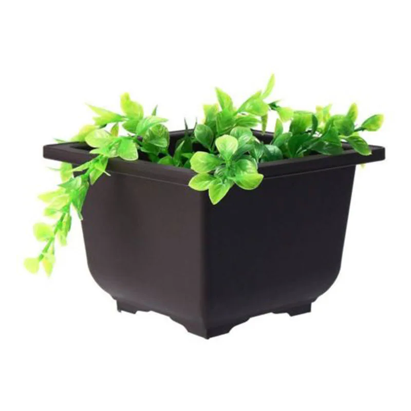 

Plastic Flower Pot Balcony Square Plastic Garden Planter Bonsai Bowl Nursery Basin Plants Rectangle Tray Desk Home Decor Supplie