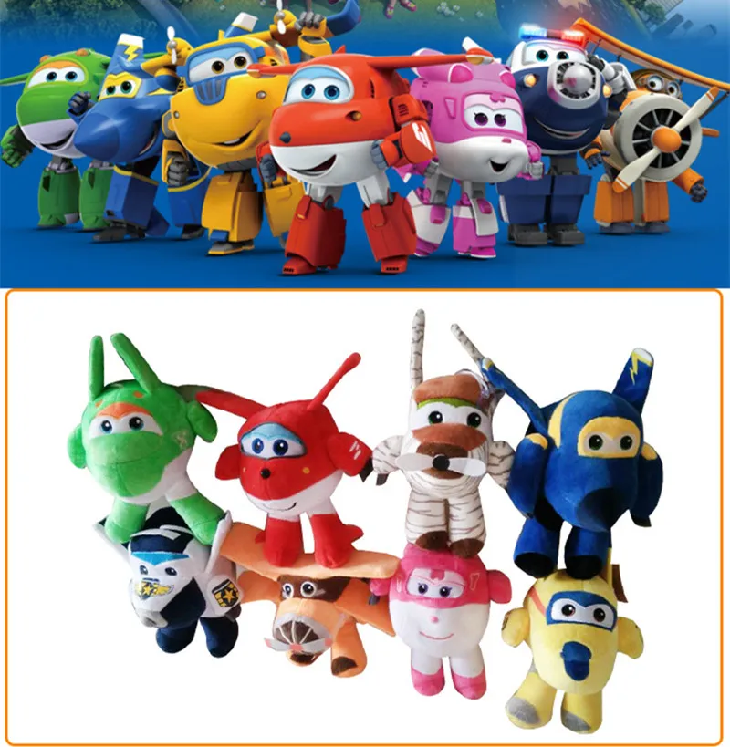30//40//50 CM Kids Super Wings TV Animation Gift Plush Soft Toy Doll Stuffed Toys