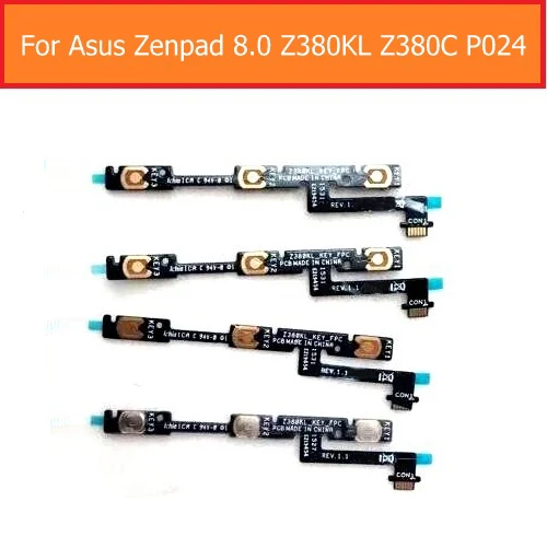 

Switch on/off power flex cable For Asus Zenpad Z380KL Z380C P024 8.0" volume flex cable of up/low side key silent control button