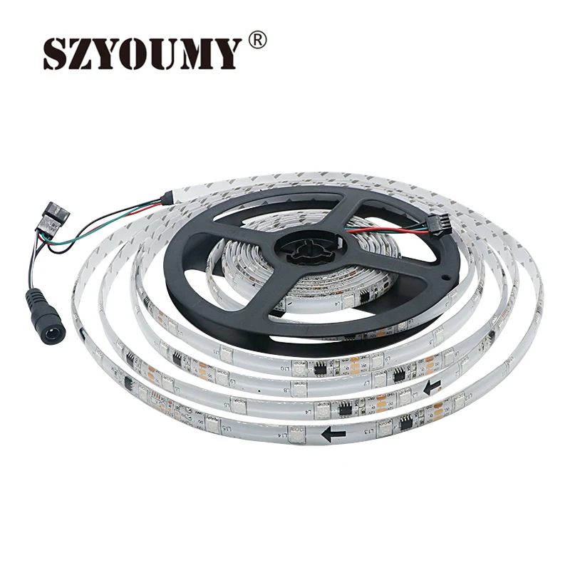 SZYOUMY DC12V 5m 150 Светодиодная лента 1903 IP65/66 IC SMD 5050 RGB dream волшебный цвет + 133 программный