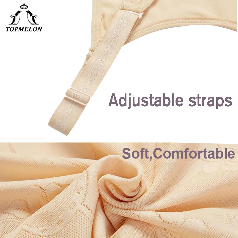 TOPMELON Women Sexy Body Shaper Plunge U Underwear Slimming Bodysuits Butt Lifter Softt Waist Trainer Tummy Control Shapewear