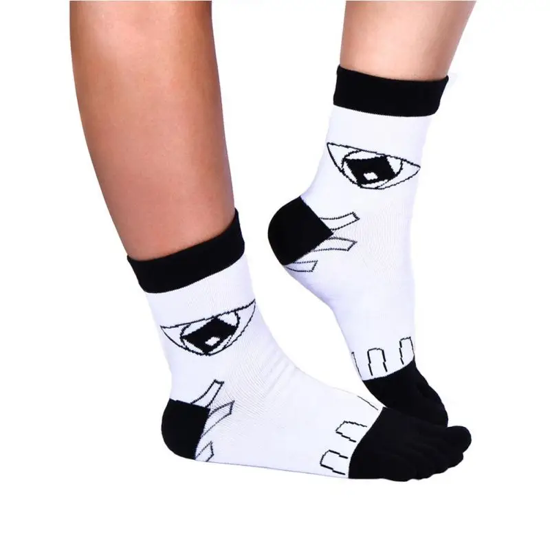 Мужские хлопковые милые высокие носки Для Бега Носки с рисунком глаз носки средней длины чулки-трубки длинные носки для мальчиков
