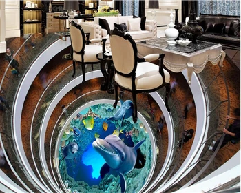 

beibehang Fantasy Fashion interior wallpaper PVC dimensional bedroom living room bathroom 3d flooring painting papel de parede