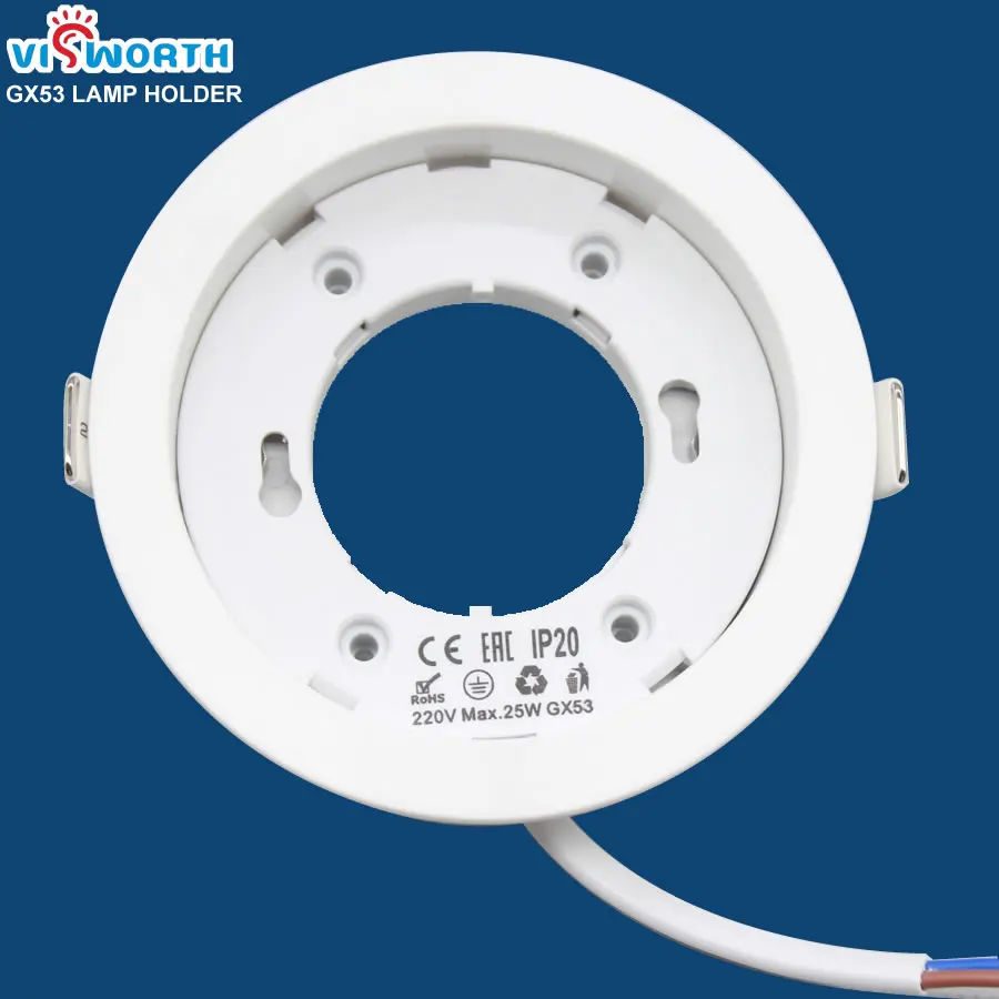 High Quality GX53 base GX53 Lamp Bases ABS Material white body GX53
